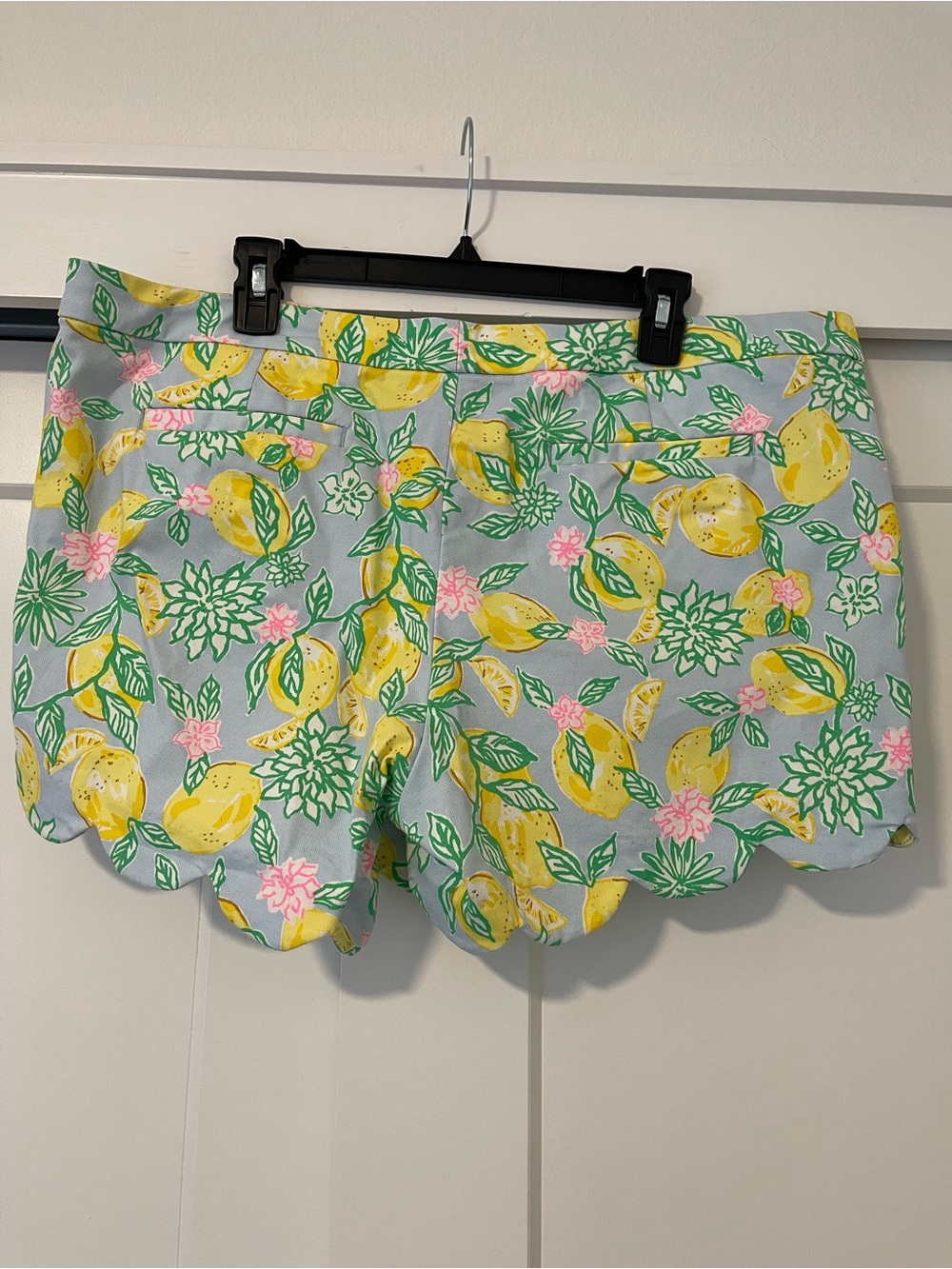 Lilly Pulitzer Lemon Floral Scallop Hem Shorts - Yellow, Green & Pink - Picture 2 of 4